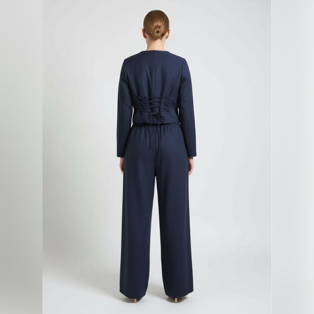 Women's Stylish Blazer Set (Blazer & Trouser) With Adjustable Lace For Any Size.