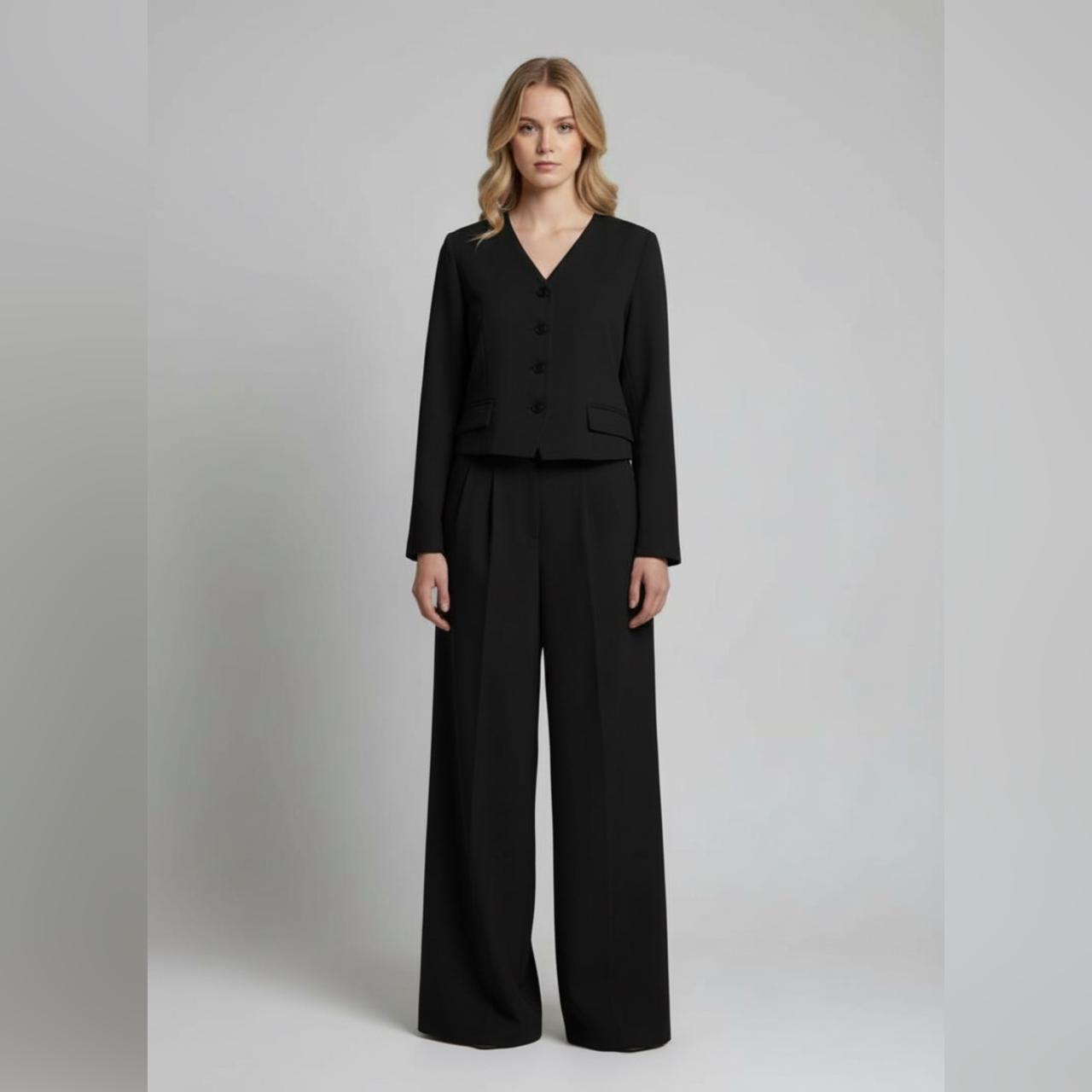 Women's Stylish Blazer Set (Blazer & Trouser) With Adjustable Lace For Any Size.