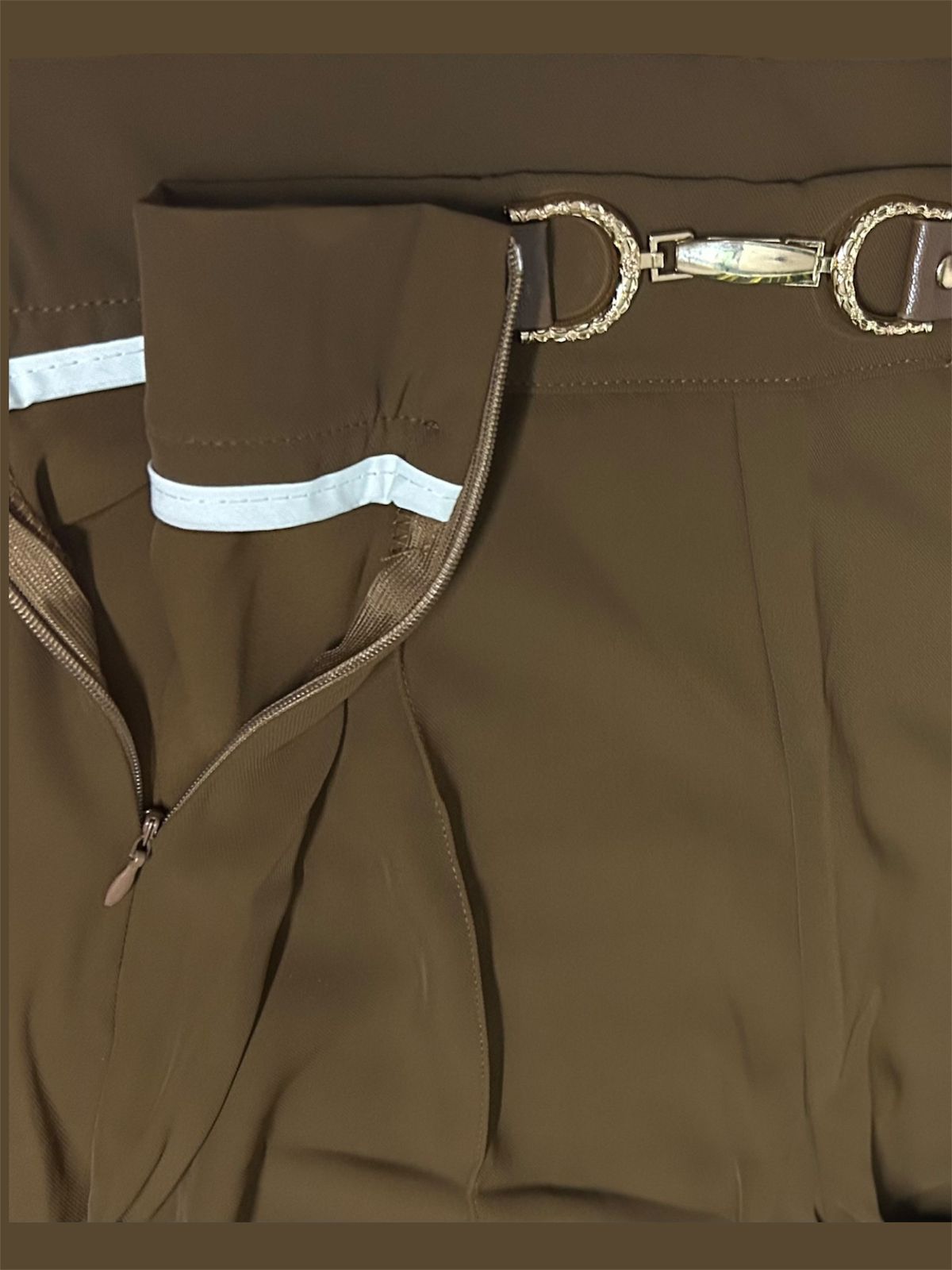 Brown Formal Trouser Pant - A High Quality Formal Trouser Pant With Side Zip and No Pockets