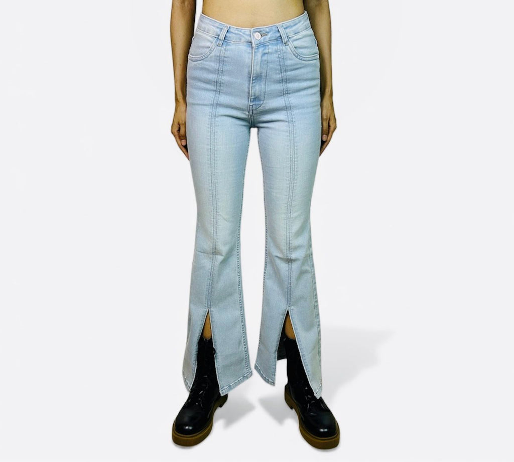 Blue Denim Bootcut Stretchable Low Waist Jeans