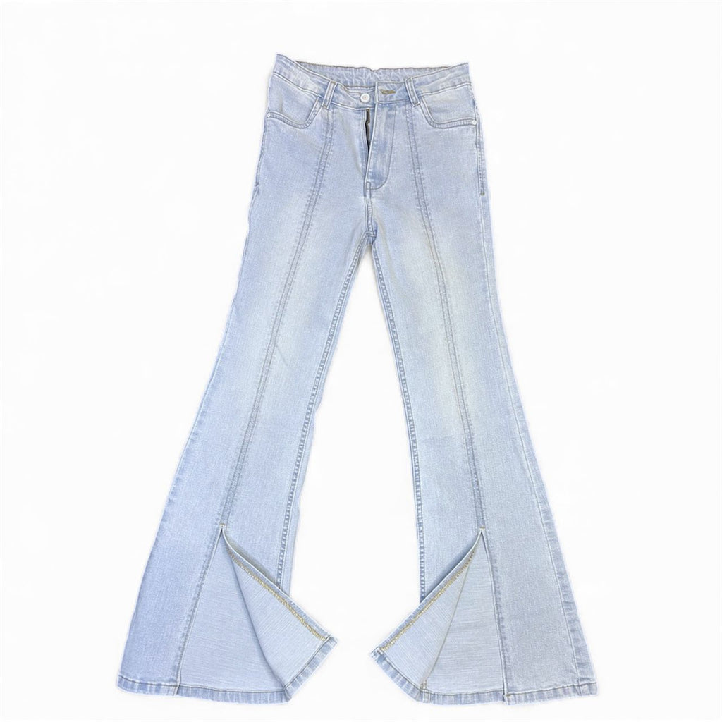 Blue Denim Bootcut Stretchable Low Waist Jeans