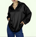 Luxury Satin Long Shirt In T-Shirt Style